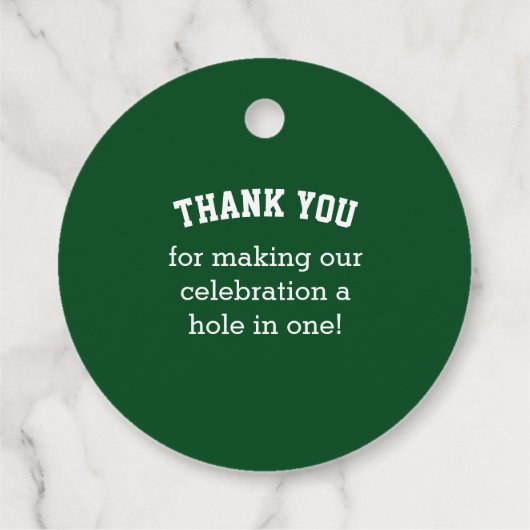 Étiquettes Cadeau Golf vert (Dos)