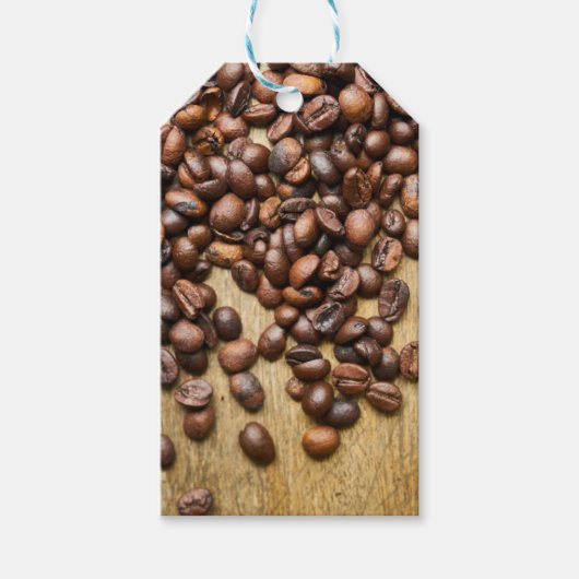Étiquettes-cadeau Good Morning Rustic Coffee Bean Abstrait (Devant)