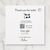 Étiquettes Cadeau Google examen logo entreprise site Web scanner cod (Dos)