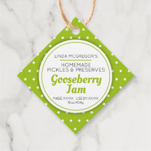 Étiquettes Cadeau Gooseberry confiture vert confiture confiture prod