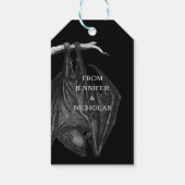 Étiquettes-cadeau Gothic Bats Bonne fête d'Halloween (Dos)
