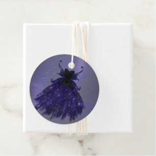 Étiquettes Cadeau Gothique Fairy Indigo Gown   Fleur royale violet p