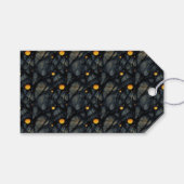 Étiquettes-cadeau Gothique foncé Sentiment noir et jaune (Devant (Horizontal))