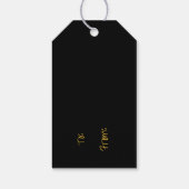 Étiquettes-cadeau Gothique foncé Sentiment noir et jaune (Dos)