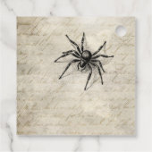 Étiquettes Cadeau Gothique Halloween crâne d'araignée de ciel (Dos)