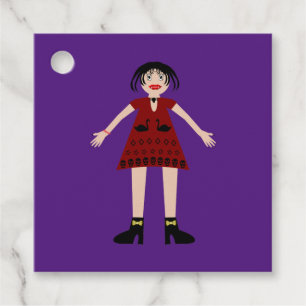Étiquettes Cadeau Gothique Halloween Vampire Lady Custom