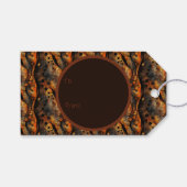 Étiquettes-cadeau Gothique Sombre Sentiment Noir Jaune (Devant (Horizontal))