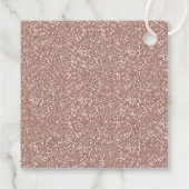 Étiquettes Cadeau Gracias Rose Parties scintillant or Floral Quincea (Dos)