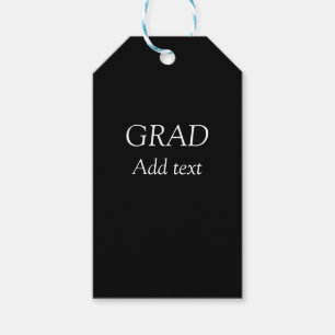 Étiquettes-cadeau Grad simple graduation minimale élégante typo mode