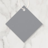 Étiquettes Cadeau Gradient gris foncé moderne Nom ou raison sociale (Dos)