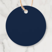 Étiquettes Cadeau Graduation 2025 Navy Blue Script Custom (Dos)