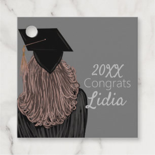 Étiquettes Cadeau Graduation College Lycée Girl Graduate