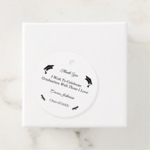 Graduation Customisée simple en noir et blanc