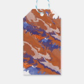 Étiquettes-cadeau Graduation en marbre orange et bleu (Dos)