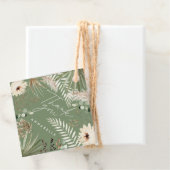 Étiquettes Cadeau Graduation merci pampas moderne sauge vert (En situation)