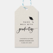 Étiquettes-cadeau Graduation Moderne Script Calligraphie Congrats Gr (Devant)