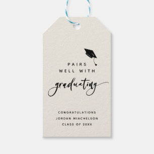 Étiquettes-cadeau Graduation Moderne Script Calligraphie Congrats Gr