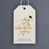 Étiquettes-cadeau Graduation Moderne Script Calligraphie Congrats Gr