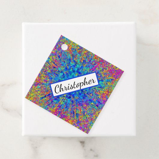 Étiquettes Cadeau Graffiti splash (En situation)