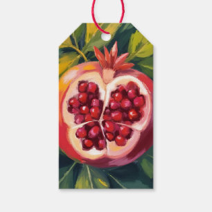 Étiquettes-cadeau Graines de Grenade Peinture de Fruit