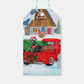Étiquettes-cadeau Grand Danois Chien En Livraison De Noël Camion Nei (Dos)