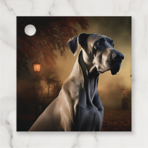 Étiquettes Cadeau Grand Danois Halloween Épouvantable
