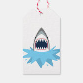 Étiquettes-cadeau Grand dessin de requin blanc (Dos)