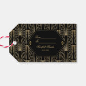 Étiquettes-cadeau Grand Gatsby des années 20 (Dos Horizontal)
