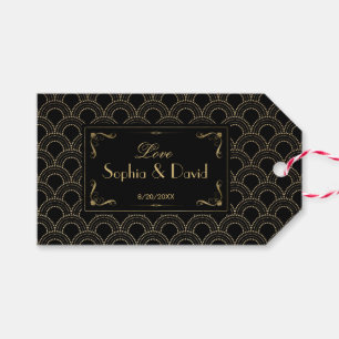 Étiquettes-cadeau Grand Gatsby Vintage années 1920 Art Déco Mariage