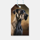 Étiquettes-cadeau Grande Dane Halloween effrayante (Dos)