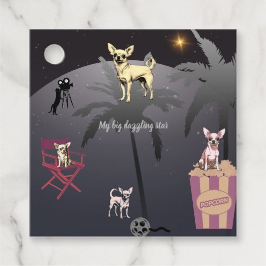 Étiquettes Cadeau Grande étoile éblouissante (Devant)