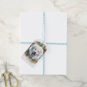 Étiquettes-cadeau Grandes Pyrénées Tasse de Noël de la couronne (Avec de laficelle)