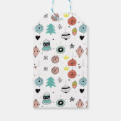 Étiquettes-cadeau Graphique de rennes rétro Merry Xmas (Dos)