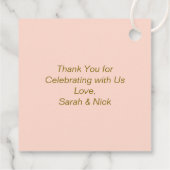 Étiquettes Cadeau Gras Typographie Monogramme Mariage Cadeau (Dos)