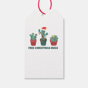 Étiquettes-cadeau Gratuit Enceintes de Noël Funny Cactus Plantes