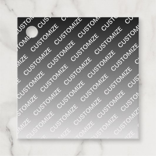 Étiquettes Cadeau Gray (changeable color) Ombre & Text Pattern (Devant)