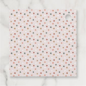 Étiquettes Cadeau Green Boho Polka Dot Joyeuses Vacances Carré De (Dos)