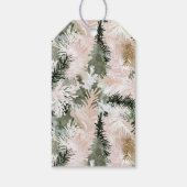 Étiquettes-cadeau Green Cream Christmas Pine Cones (Dos)