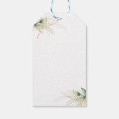 Étiquettes-cadeau Green Gold Safari Animal Drive Par Baby Douche (Dos)