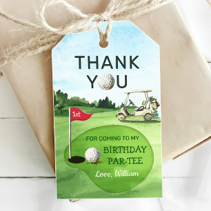 Étiquettes-cadeau Green Golf 1er Anniversaire Par tee