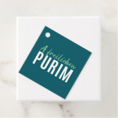 Étiquettes Cadeau Green Happy Purim (En situation)