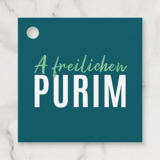 Étiquettes Cadeau Green Happy Purim (Devant)