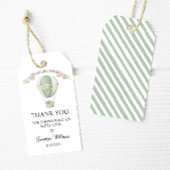 Étiquettes-cadeau Green Hot air ballon Adventure attend le baby show
