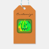 Étiquettes-cadeau Green Jack olantern Halloween Thunder_Cove (Devant)