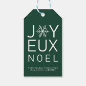 Étiquettes-cadeau Green Joyeux Noel Vacances minimalistes (Dos)