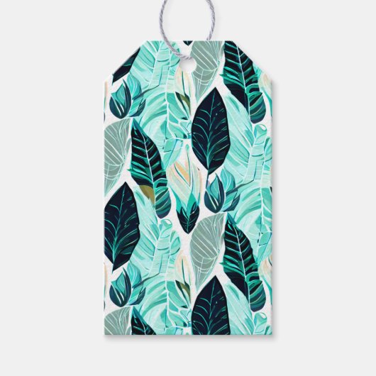 Étiquettes-cadeau green leaf (Devant)
