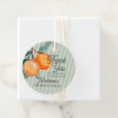 Étiquettes Cadeau Green Little Cutie Citrus fête d'anniversaire (En situation)