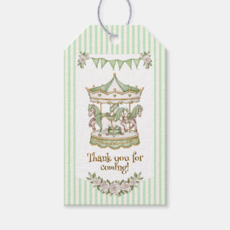 Étiquettes-cadeau Green Merci Cheval Aquarelle Baby Shower