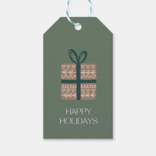 Étiquettes-cadeau Green Olive Sage Jeu Noël