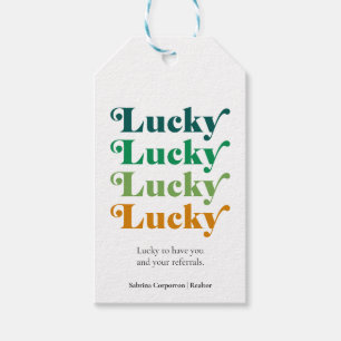 Étiquettes-cadeau Green & Orange Lucky St. Patrick's Day Marketing